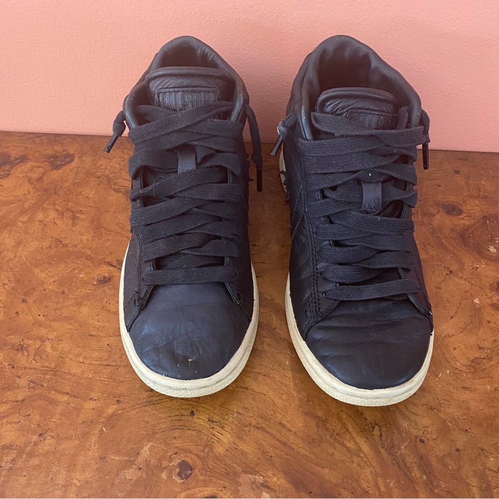 Converse John Varvatos Size Men's 5 WOs. 7  Leather One Star Black 114260